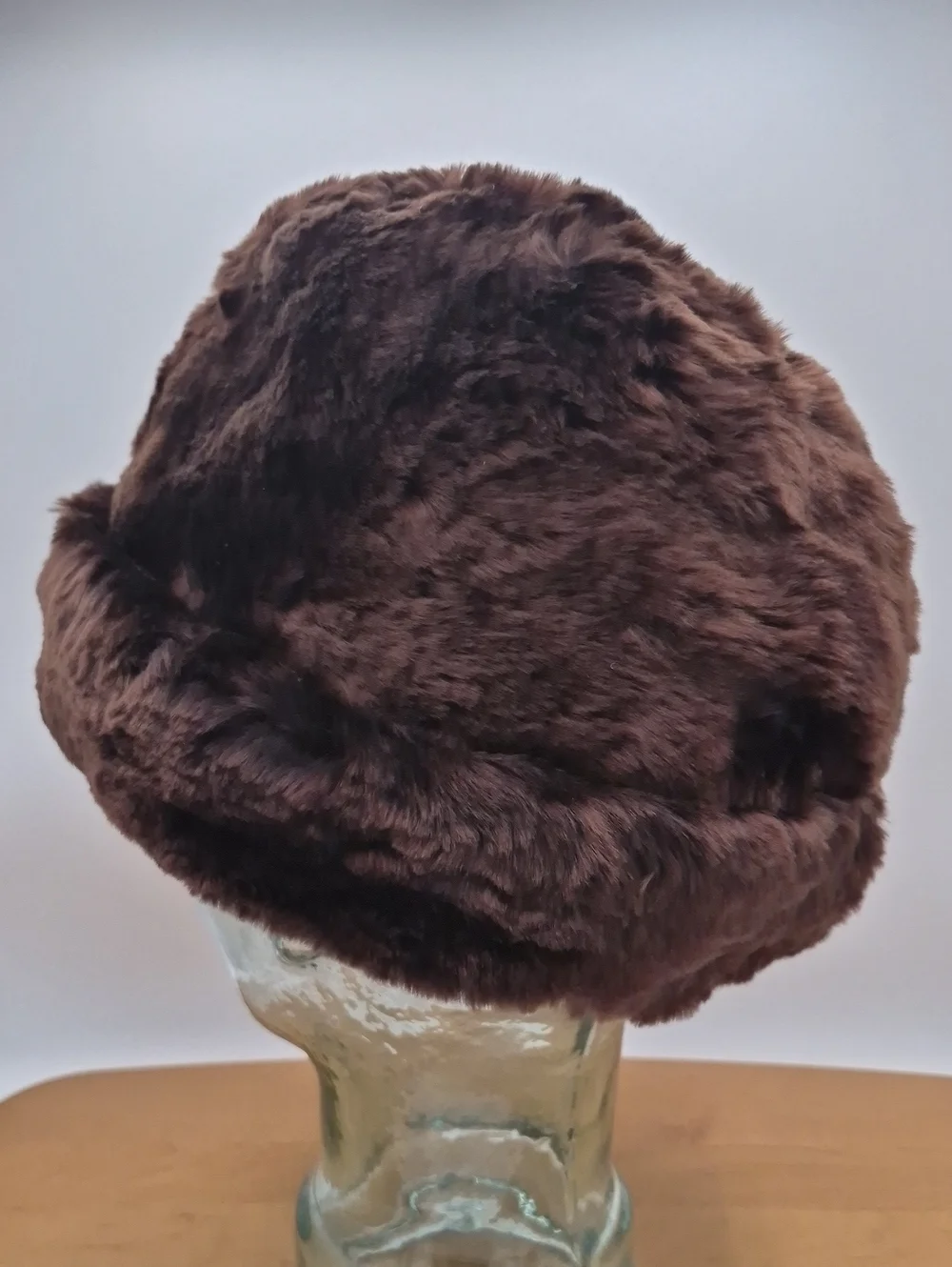 Vtg Nurseys of Bungay Sheepskin Fur Pillbox Hat Made in UK